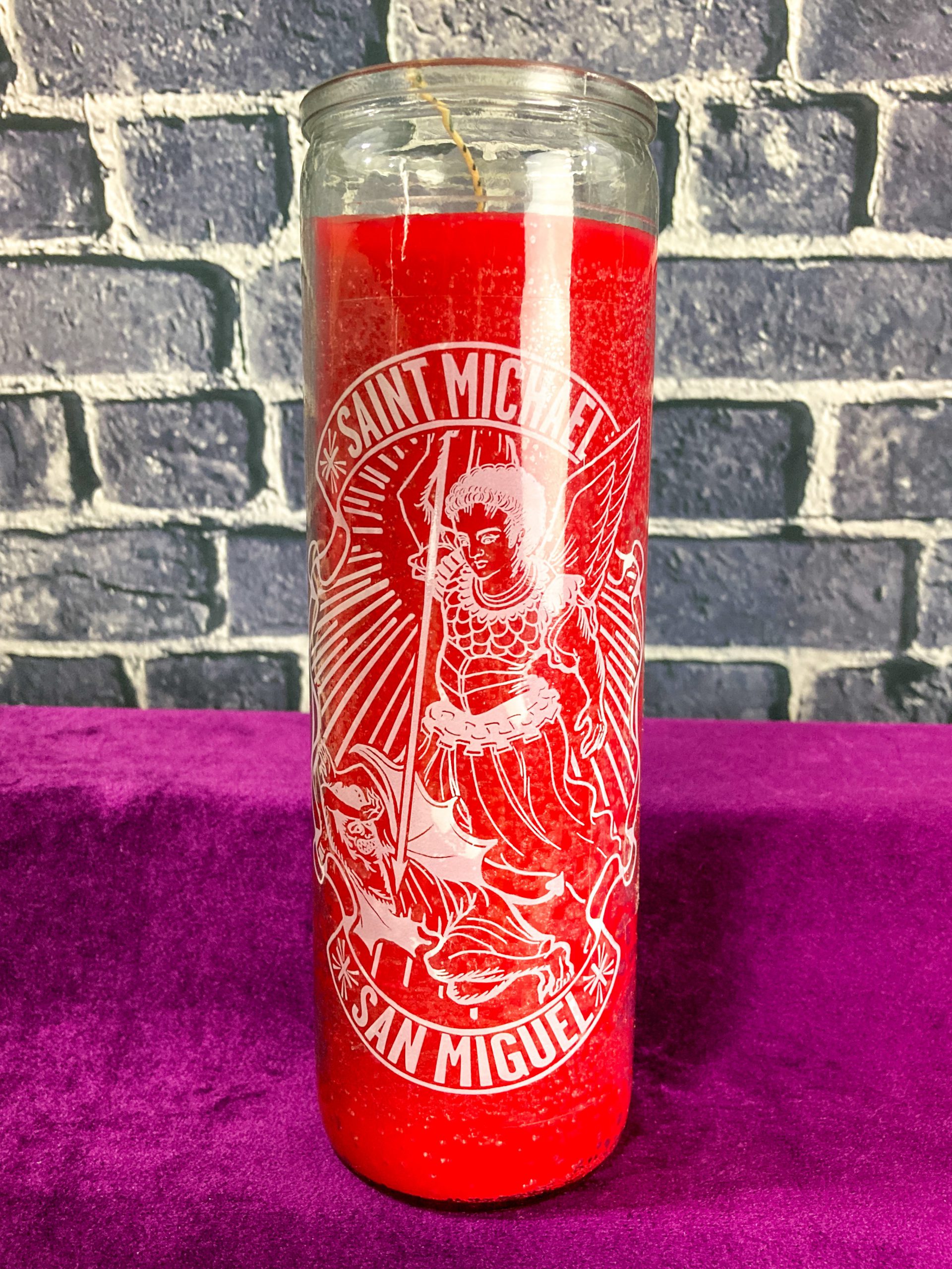 Saint Michael 7-Day Glass Candle